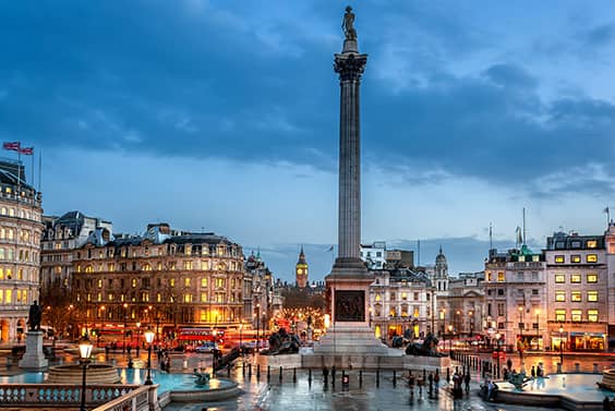 Image of Trafalgar Square in London