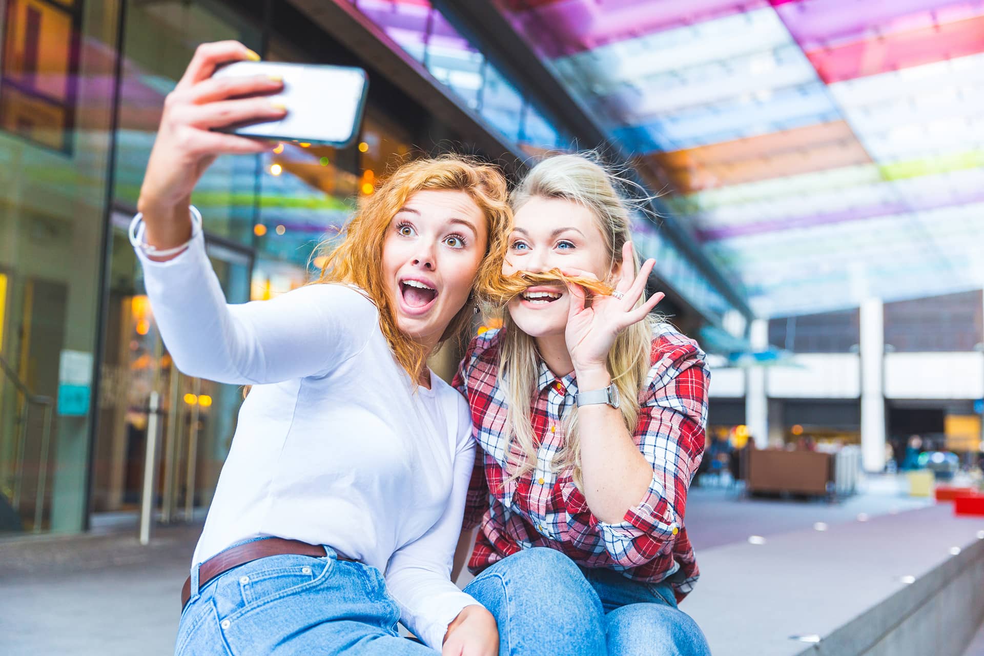 Overseas student "selfie" in London