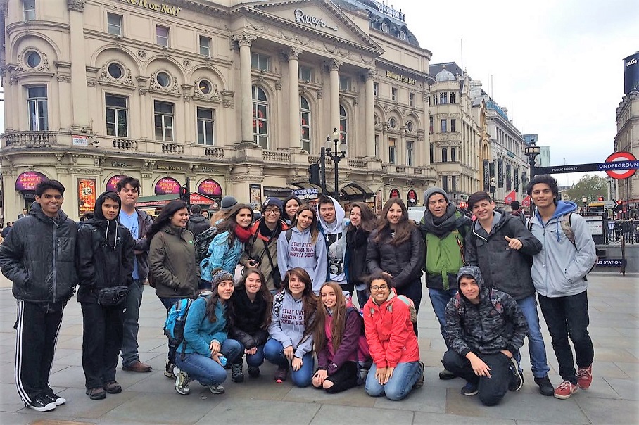Group of students in London