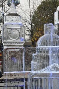 ice sculpture big ben london