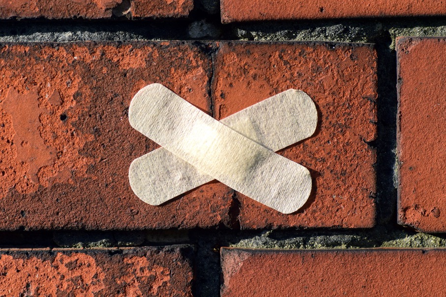 plaster brick wall, Accommodation for Doctors