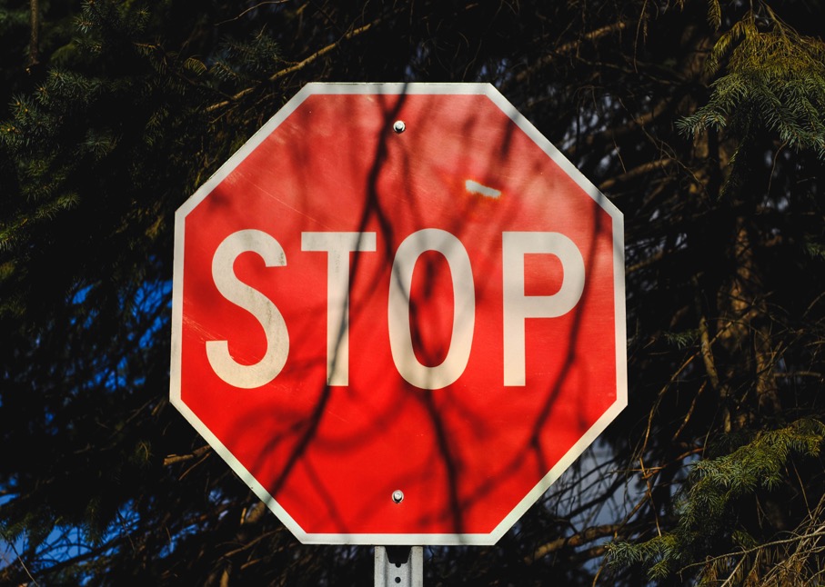 Sign Stop Warning, Gas Safety Checks